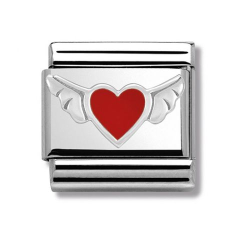 Nomination Composable Classic Red Heart with Wings Charm