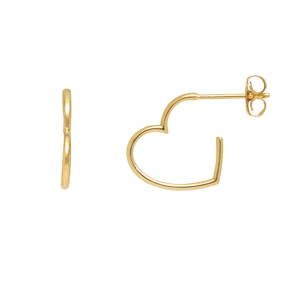 Estella Bartlett Open Star Gold-Plated Hoop Earrings
