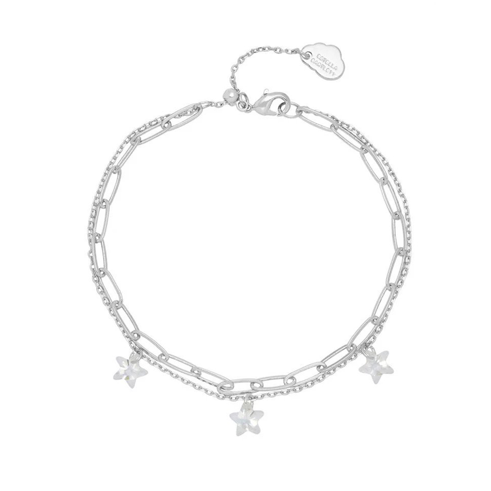 Estella Bartlett Double Chain Stars Bracelet