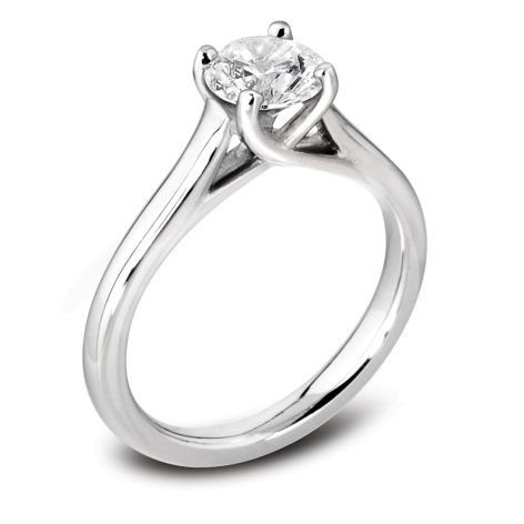 Luxe 'Entwined' Round-Brilliant Diamond Engagement Ring