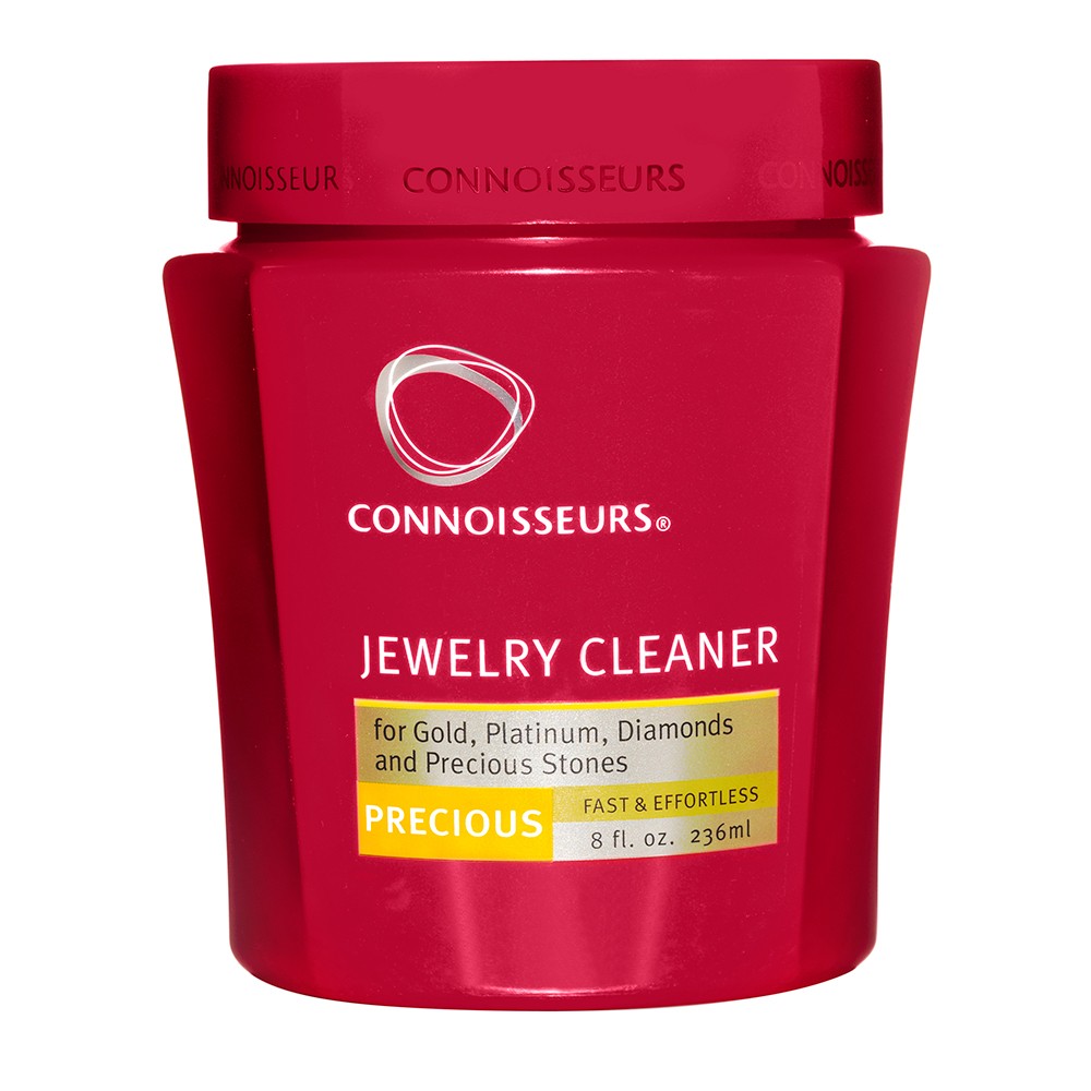 Precious jewellery cleaner in red jar