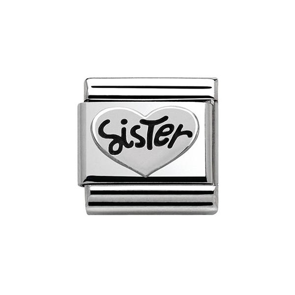 Nomination Sister Heart Composable Sterling Silver Charm