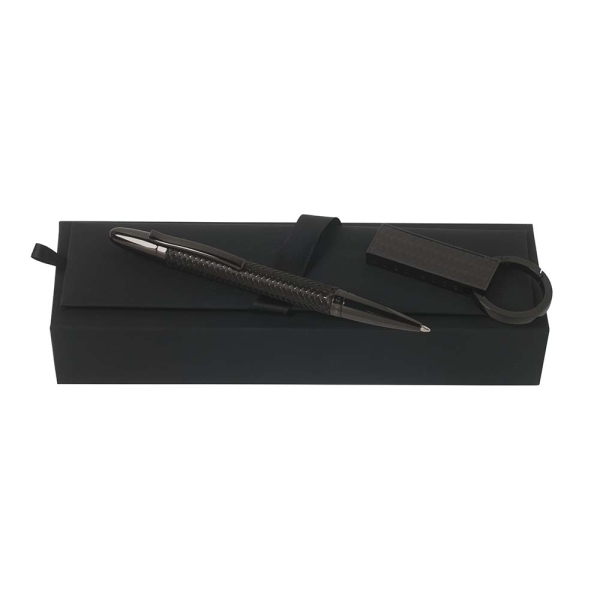 Hugh Boss Ballpoint Pen USB Keyring Gift Set
