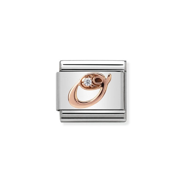 Nomination Composable Classic Rose Letter O Zirconia Charm