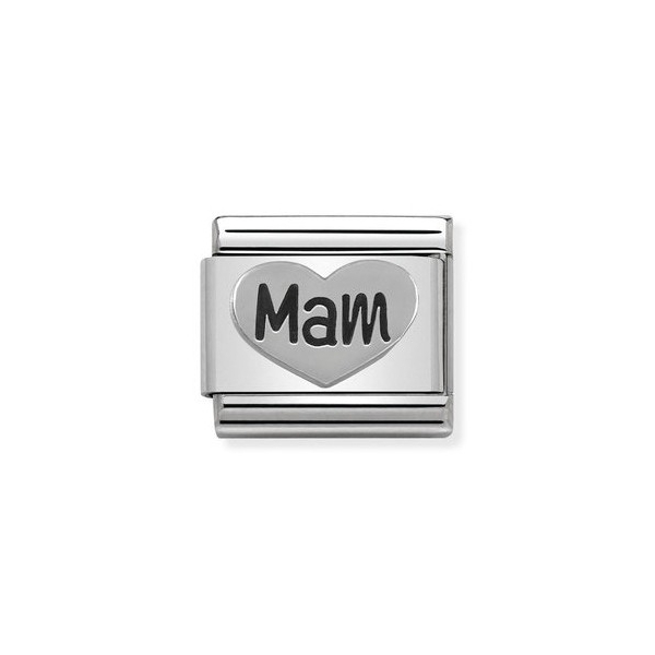 Nomination Mam Heart Silver &amp; Enamel Composable Classic Charm