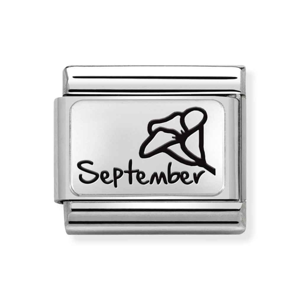 Nomination Composable Classic September Flowers Steel Charm