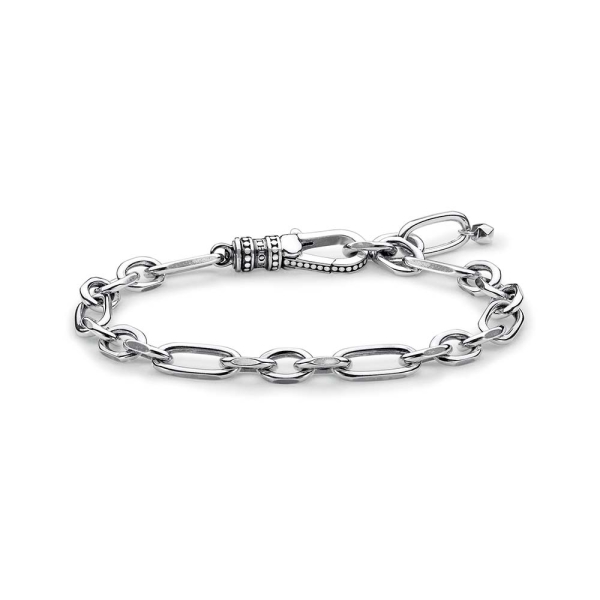 Thomas Sabo Rebel Sterling Silver Mixed Link Bracelet