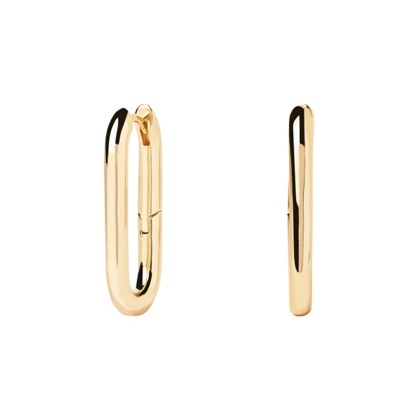 PDPAOLA Beat Gold-Plated Hoop Earrings