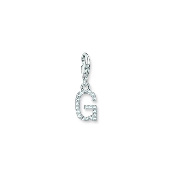 Thomas Sabo Letter G White Stones & Silver Charm