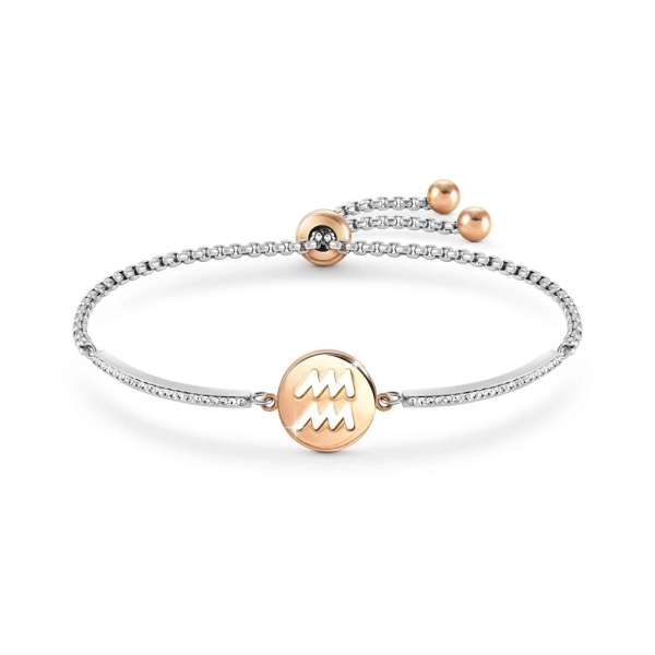 Nomination Milleluci Aquarius Zodiac Two-Tone Sliding Bracelet