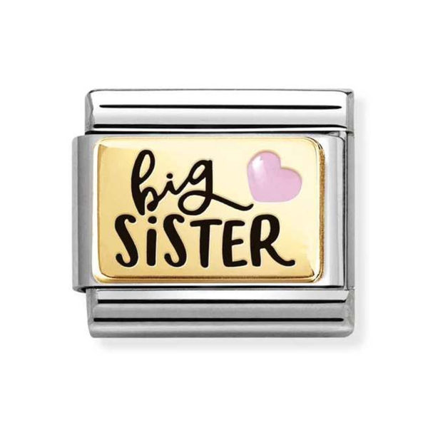 Nomination Composable Classic Big Sister & Heart Link Charm