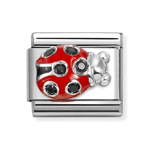 Nomination Composable Classic Red &amp; Black Ladybird Link Charm - 1