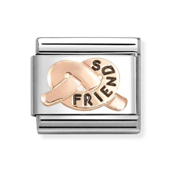 Nomination Composable Classic Steel & Rose Friends Knot Link Charm