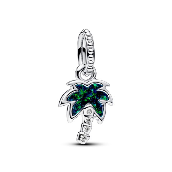 Pandora Me Collection Opalescent Green Palm Tree Dangle Charm - 1