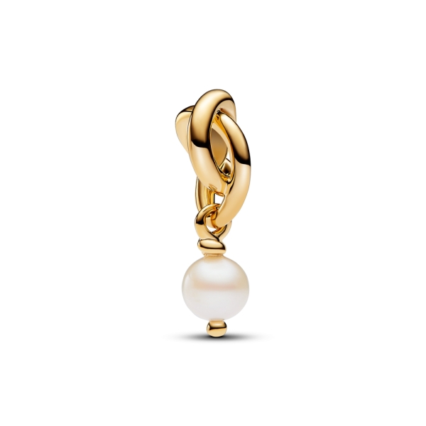 Pandora Moments June Birthstone Eternity Circle Golden Dangle Charm