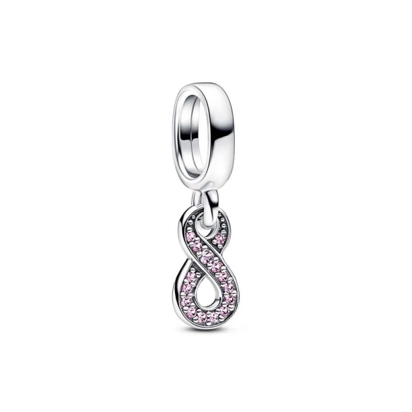 Pandora Moments Infinity Pink & Silver Dangle Charm