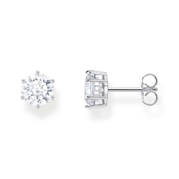 Thomas Sabo White Zirconia & Sterling Silver Solitaire Stud Earrings