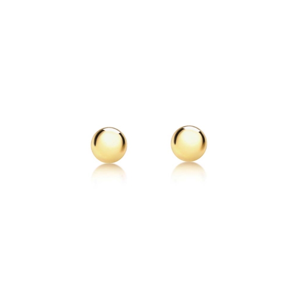 9CT Yellow-Gold 2MM Small Ball Stud Earrings