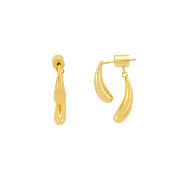 Estella Bartlett Double Droplet Gold-Plated Illusion Earrings