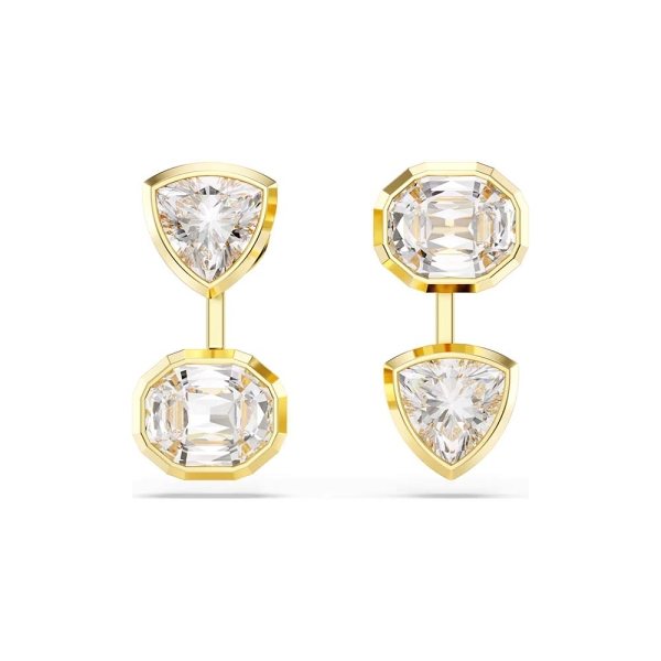 Swarovski Imber White Crystal Gold-Tone Plated Jacket Earrings
