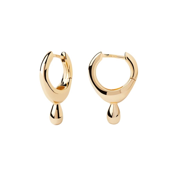PDPAOLA Lava Gold-Plated Hoop Earrings
