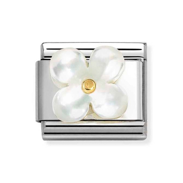 Nomination Composable Classic White Mother of Pearl Flower Link Charm
