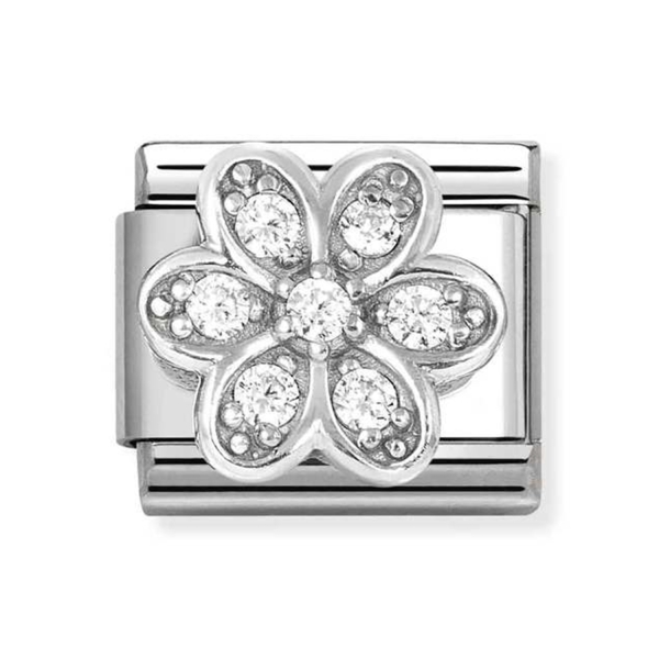 Nomination Composable Classic White Stone Daisy Link Charm