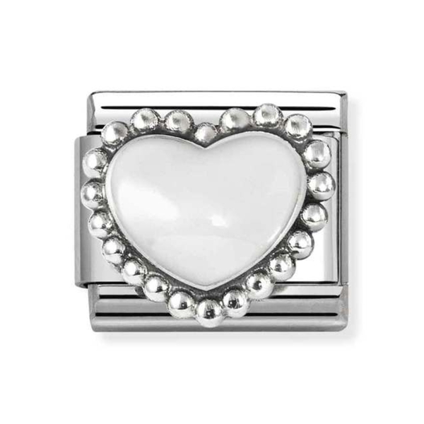 Nomination Composable Classic White Raised Heart Link Charm
