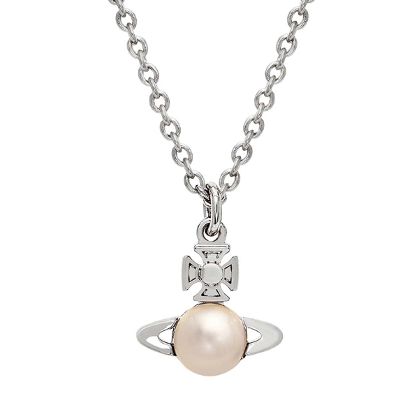 Vivienne Westwood Balbina Pearl Silver-Tone Pendant Necklace