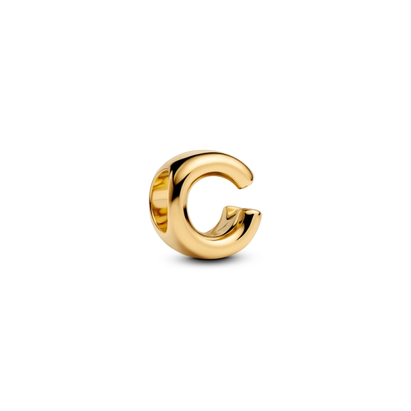 Pandora Moments 14K Gold-Plated Letter C Charm