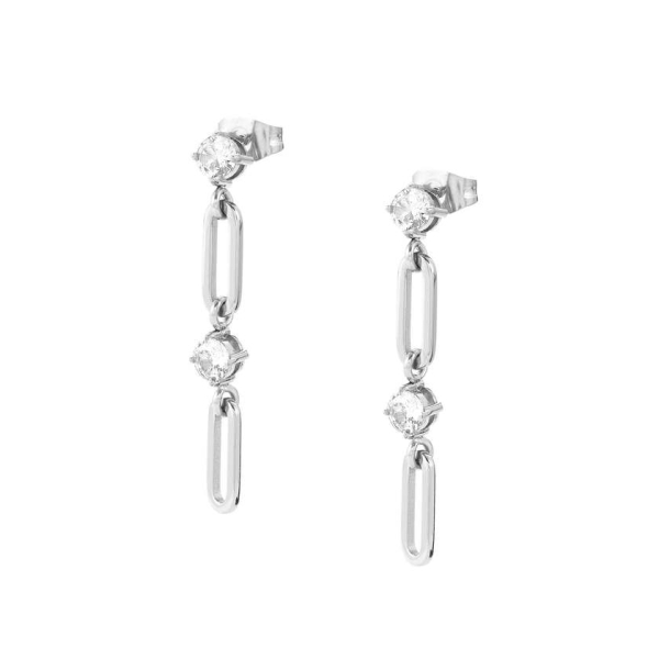 Nomination Chains of Style Stainless Steel Stones Drop Earrings