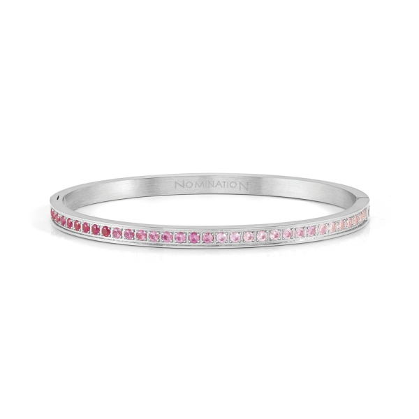 Nomination Pretty Bangles with Pink Cubic Zirconia Large Bangle