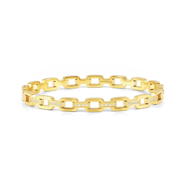 Nomination Pretty Bangles Gold Steel Medium Rigid Chain Bracelet