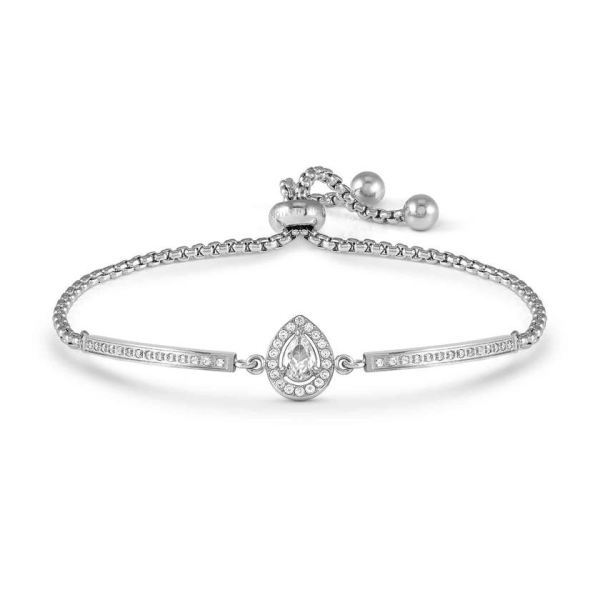 Nomination Royal Dream White Crystal Pear Drop Steel Bracelet