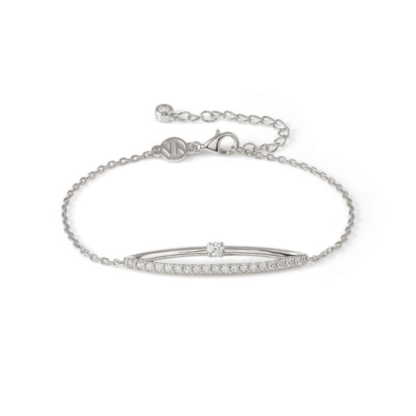 Nomination Cosmiclove Cubic Zirconia Bar Sterling Silver Bracelet