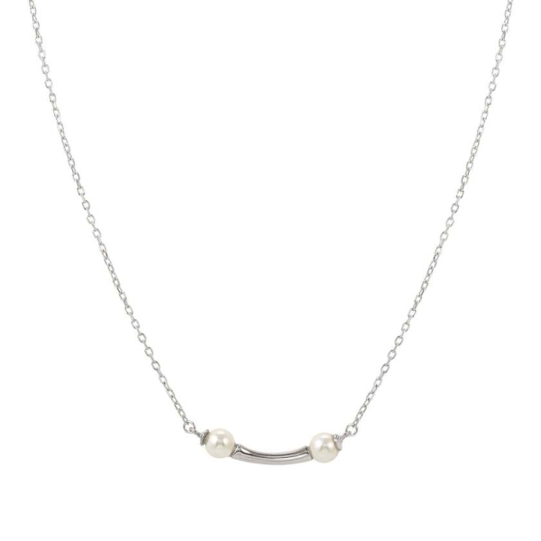 Nomination Fashion Era Bar and Pearl Sterling Silver Necklace - 1