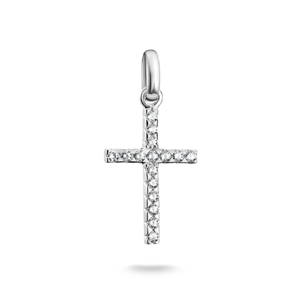 Thomas Sabo Connect Silver Cross with Stones Pendant Charm