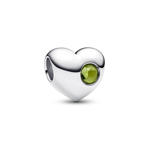 Pandora Moments Silver August Birthstone Heart Charm