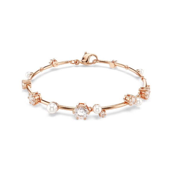 Swarovski Constella White Crystal &amp; Rose Gold-Tone Plated Bangle