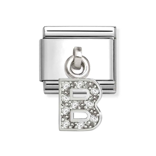 Nomination Composable Classic Hanging Letter B Stone Link Charm