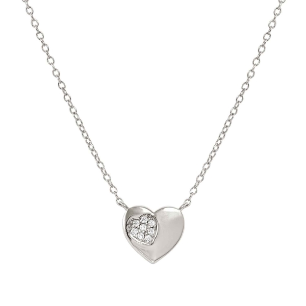 Nomination Petit Sparkle Sterling Silver Heart Chain Necklace
