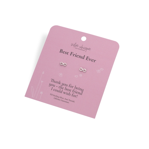 Hot Diamonds Silver Whisper Best Friend Ever Stud Earrings