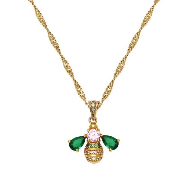 Amelia Scott Beatrice Jewelled Bee Gold-Plated Necklace