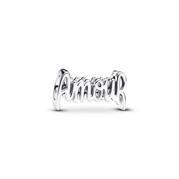 Pandora Moments Silver Amour Script Charm