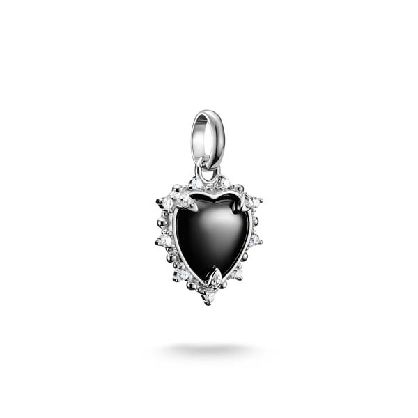 Thomas Sabo Connect Black Vintage Heart Pendant Charm