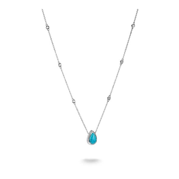 Thomas Sabo Elyndra Sterling Silver Turquoise Teardrop Necklace