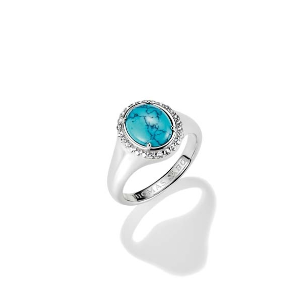 Thomas Sabo Elyndra Sterling Silver Turquoise Oval Ring