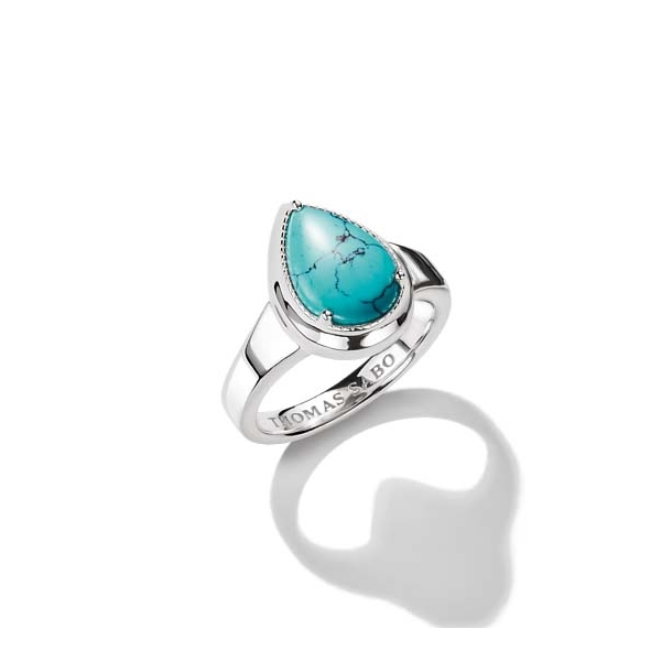 Thomas Sabo Elyndra Sterling Silver Turquoise Teardrop Ring
