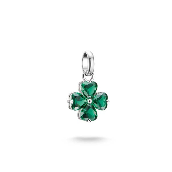 Thomas Sabo Connect Green Four Leaf Clover Pendant Charm