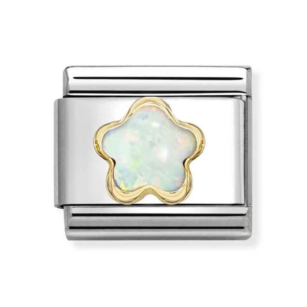 Nomination Composable Classic Opal Flower Gold Link Charm